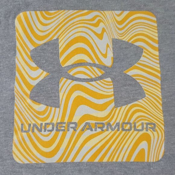 Under Armour Women's Gray Shine Wordmark Graphic Short Sleeve Tee - Picture 8 of 12
